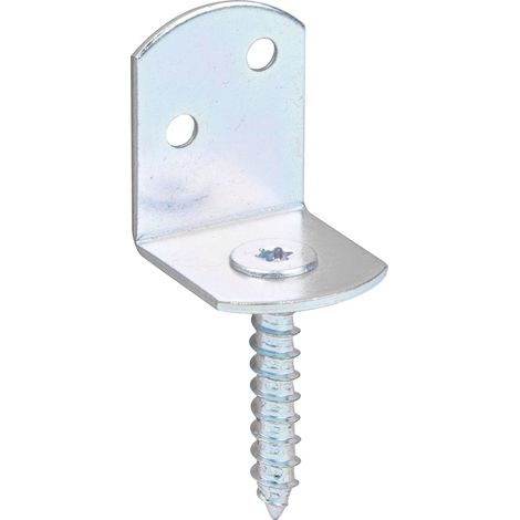 Support de clôture en L avec vis – Acier passivé – Fixation robuste pour clôtures bois – Hauteur 83 mm – Lot de 4 pièces – Marque Alberts (1/2)