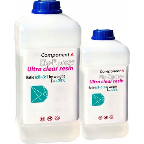 RESINA EPOSSIDICA CRISTALLINA TRASPARENTE PER FONDERIA per colata 2 kg (1/5)