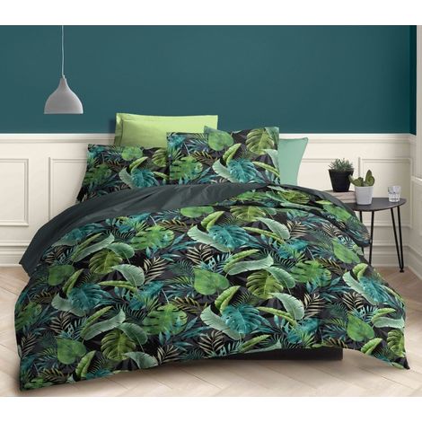 Parure de couette 3 Pièces réversible 260 x 240 cm King Size "Maori " Coton Pur -  -