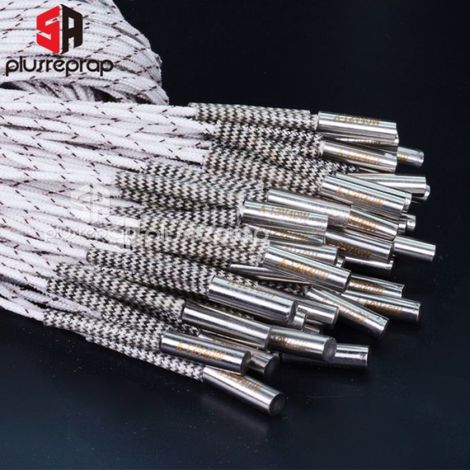 MK8 Extrusion V5 j-head Hotend chauffage bloc en aluminium 20x20x10mm avec thermistance chauffage en céramique-Red wire-12V 40W (1/4)
