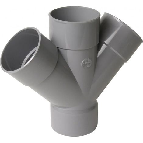 Croix PVC 45° FF 32 – Raccord d'évacuation 32mm – Angle 45° – Pour plomberie et évacuations eaux usées (1/3)