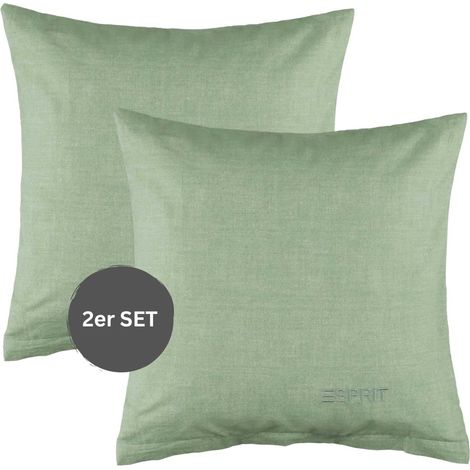 ESPRIT Renforcé Kissenbezüge HARP - 2er Set 40x40 cm, Grün