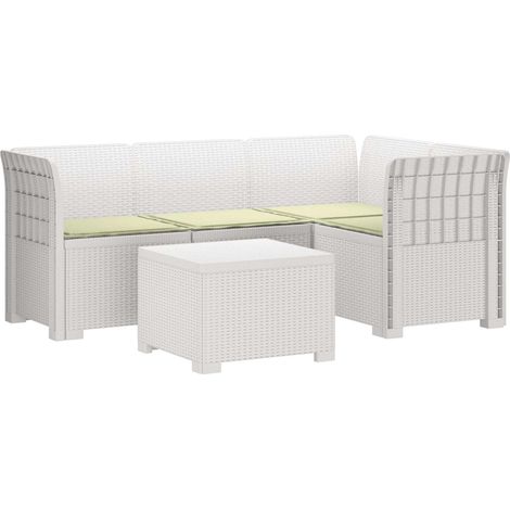 Maison Exclusive - 4-Sitzer Garten Sofa mit Kissen Rattan Look PP (1/5)
