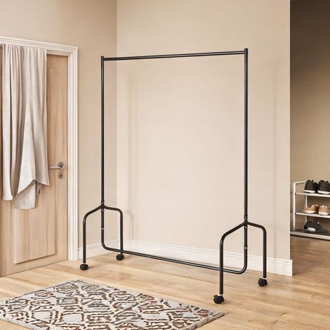 Porte-manteau noir en métal 150 x 60 x 170 cm (1/5)