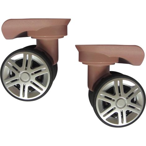ruedas para maleta, ruedas giratorias de repuesto para maleta (izquierda y derecha), silenciosas, color oro rosa. (1/5)