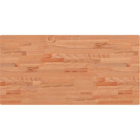 Comptoir de salle de bain 100x50x2,5 cm bois massif de hêtre