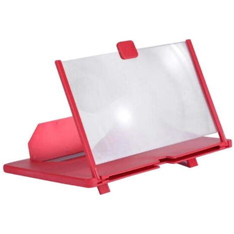 10-inch Mobile Phone Screen Amplifier, Red Removable Amplifier, Magnifying Stand, Desktop Stand, Lazy Stand (1/5)