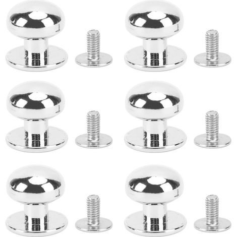 Lot de 20 rivets à tête sphérique de 12 mm, haute dureté, à visser, pour travaux manuels, couleur argent. (1/5)