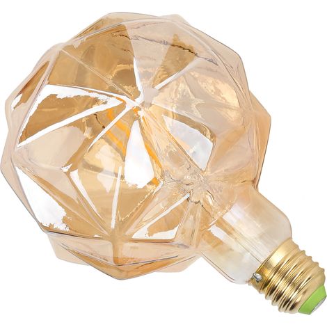 Ampoule LED G125 forme lotus antique 4W E27 pour bar, restaurant, chambre, lumière chaude (1/5)