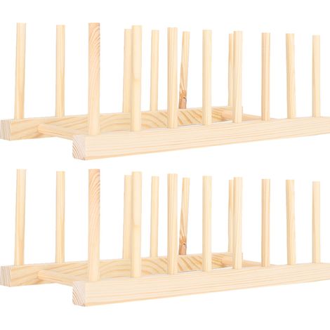 Nouveau porte-ustensiles de cuisine décoratif en bois massif, étagère en bois, égouttoir à vaisselle, ornement (1/5)