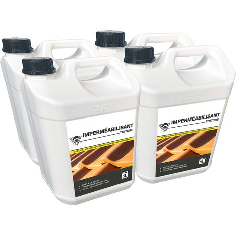Méduze - 4 imperméabilisants hydrofuges pour toiture 5L - Prêt à l’emploi - Invisible après séchage - Effet perlant - Professionnel (1/5)