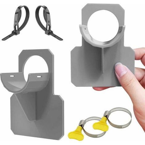 Lot de 2 supports de tuyau pour piscine - Accessoires de tuyau de piscine avec anti-perforation, anti-déchirure, anti-traction (30-37 mm) (1/5)