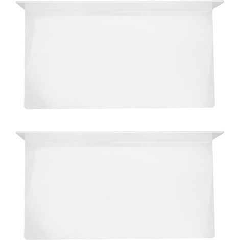 Wandschwebende Regale, Wandmontage, Aufbewahrung, Acryl-Displayregal, Organizer für Badezimmer, Schlafzimmer, Wohnzimmer, Weiß (1/5)