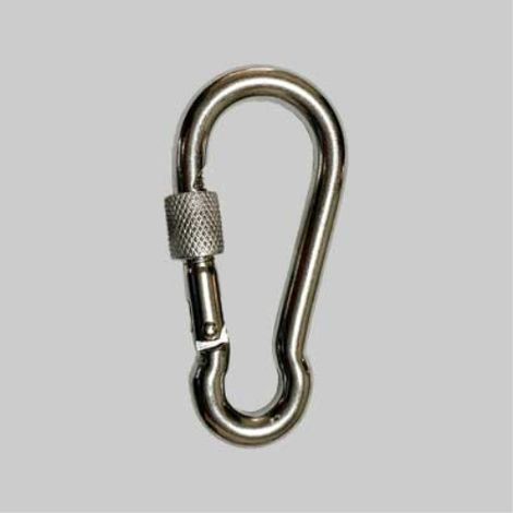 Moschettone con ghiera inox 60 mm