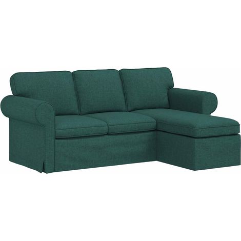 Sofa Dunkelgrün 195 x 138 x 80 cm Stoff vidaXL