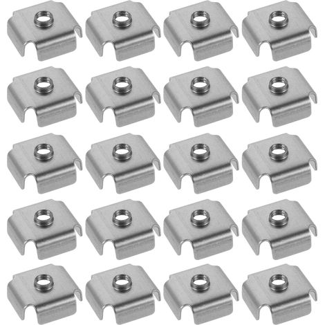 Insert fileté métallique M6 pour tube carré 25x25 mm lot de (1/5)