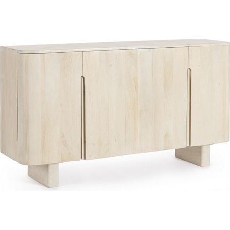 Credenza "Serapis" in legno di mango, con 4 ante, 150 x 40 x 84h cm (1/5)