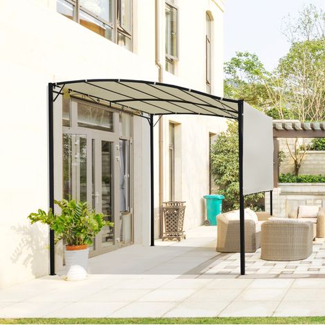 pergola adossee toit relevable acier 300 x 250 cm HAVRYA (1/4)