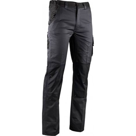 Pantalon Vulcain stretch avec poches genouillères gris sombre / noir T 56 - LMA - 1822