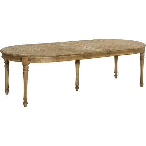 Made In Meubles – Table extensible en bois recyclé 120-275 cm – 3 allonges de 50 cm – Pour 12-14 personnes – Style moderne et chaleureux