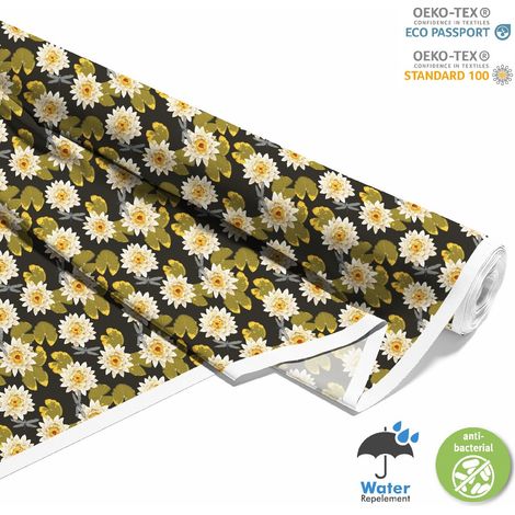 Outdoor dekostoffe oxford - Motiv blühender Lotus I DX456 (1/5)