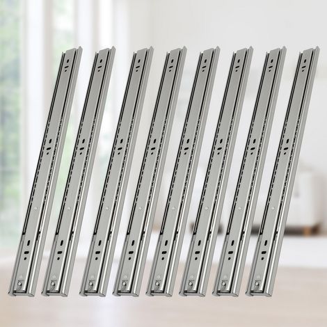 Glissières de tiroirs Coulisses pour charges lourdes softclose Coulisses à sortie totale 45mm 550mm 8X