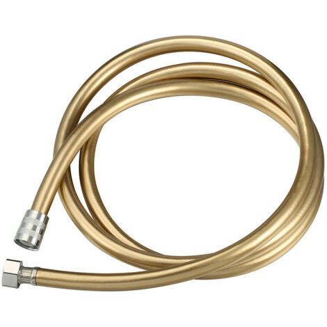 Quality Shower Hose PVC Gold 150cm Shower Hose for Hand Shower with Standard Thread for Bathtub, Shower 1 Piece (1/4)