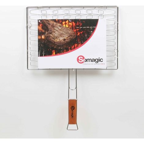 Grille double souple pour barbecue 40x28 cm SoMagic