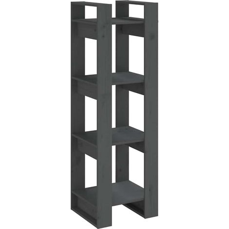 Maison Exclusive - Bücherregal/Raumteiler Grau 41x35x125 cm Massi (1/5)