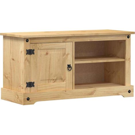 Mobile Porta TV Corona 100x40x52 cm in Legno Massello di Pino vidaXL