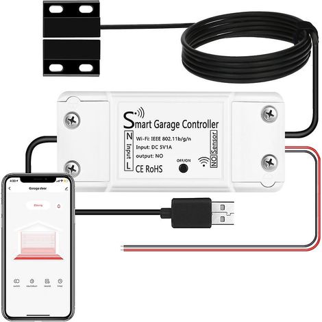 Tuya WiFi Garagentoröffner Intelligente Fernbedienung Sensorunterstützung APP Sprachsteuerung Kompa