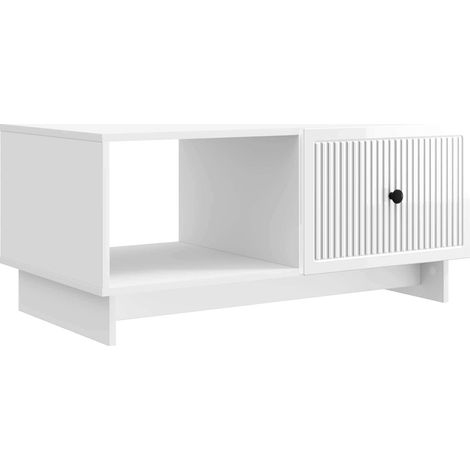 Coffee Table High Gloss White 90 x 50 x 40 cm Engineered Wood vidaXL
