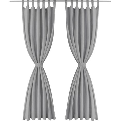 Maison Exclusive - Vorhänge aus Mikro-Satin 2 Stk. mit Schlaufen