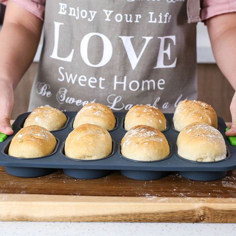 Moule à Baguettes en Silicone 8 Cases, Plaque de Cuisson Antiadhésive Perforée pour Pain Français, Accessoire de Pâtisserie (1/5)