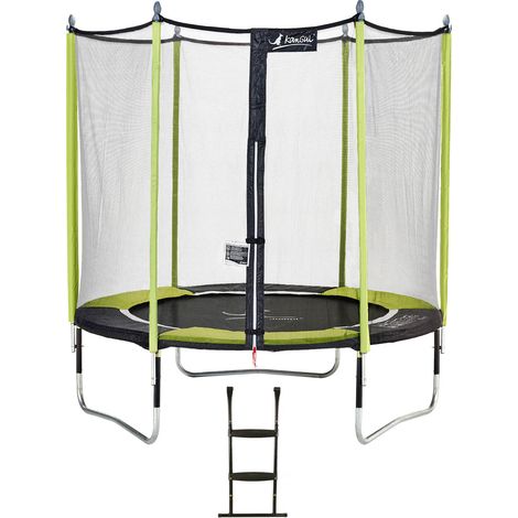 Trampoline KANGUI - JUMPI Ø 244‑250 cm – Enfant – Rebond Dynamique – Échelle – Garantie 5 ans (1/4)