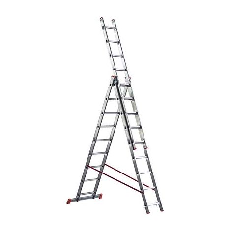 scala a tre elementi 'or3' 9+9+9 gradini - h. 5,65 mt - montante 73x25 mm