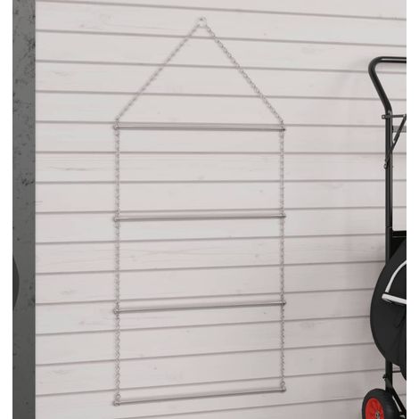Support de tapis de selle portable en acier inoxydable argenté 121,5 x 60,5 x 2 cm - PANGIVO (1/5)
