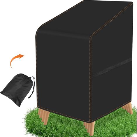 Housse chaise jardin Oxford 210D imperméable coupe-vent 64x64x120cm (1/5)