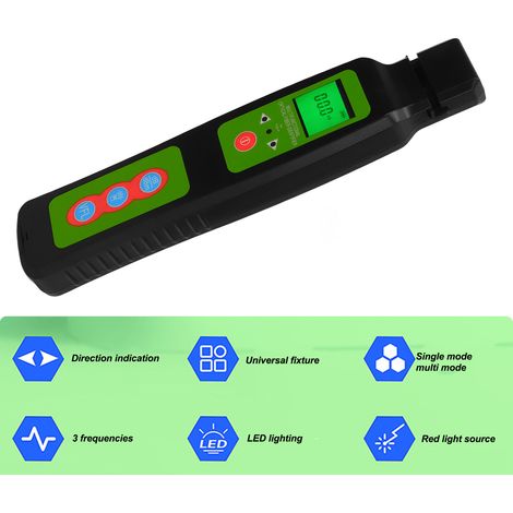 AUA-40D Glasfaser-Signalidentifizierer, 10 km integrierte Rotlichtquelle, 4-in-1-Gerät, Glasfaser-Wattmeter, wiederaufladbares Modell, 800–1700 nm (1/5)