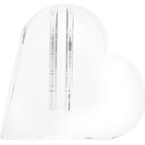 Herzförmiger Blumenständer mit transparentem Sockel, ideal für die Dekoration von Wohnräumen und Schlafzimmern. (1/5)
