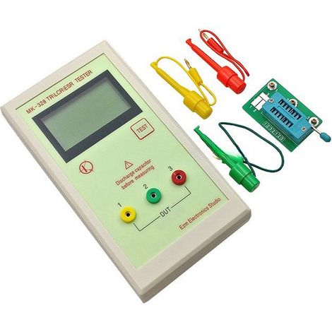 Tester di capacità e resistenza con schermo LCD portatile MK328, transistor ESR multifunzionale. (1/4)