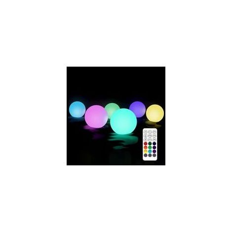 1PCS Lumières de Piscine Flottantes IP68 Étanche Changement de Couleur Lumières de Jardin,Lampe à Boules Lumineuses à Suspendre avec Télécommande pour Piscine Mariage Plage Jardin Pelouse,Blanc (1/5)