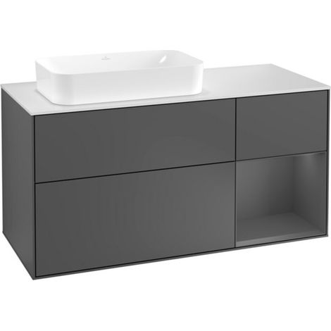 V&B Waschtischunterschrank Wandbeleuchtung Finion 120cm, Pl w m, Rg r A m, Anthrac. m (1/2)