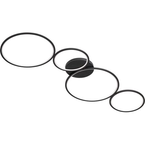 Plafoniera da Interno a LED in Metallo Nero Opaco (1/2)