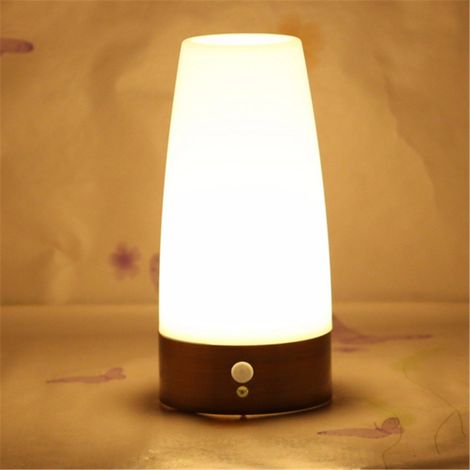 Lampada da tavolo a LED con sensore PIR, luce notturna da comodino, 3 modalità, lampada da scrivania, moderna, luce notturna per camera da letto, soggiorno, ufficio (1/5)