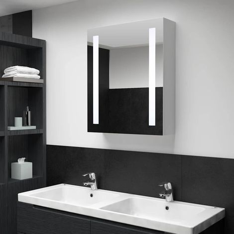 vidaXL Mueble de baño con espejo LED 50x13x70 cm (1/5)