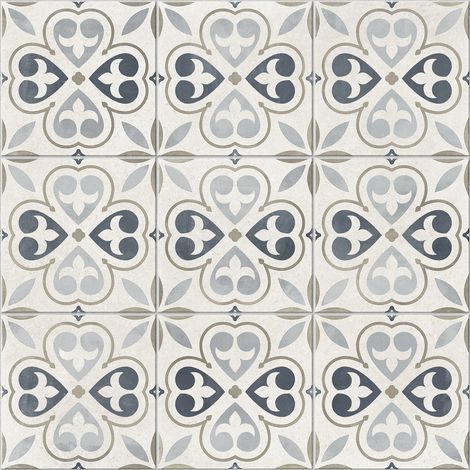 Carrelage sol effet carreaux de ciment Stella fint 60x60 cm - Réflex Boutique