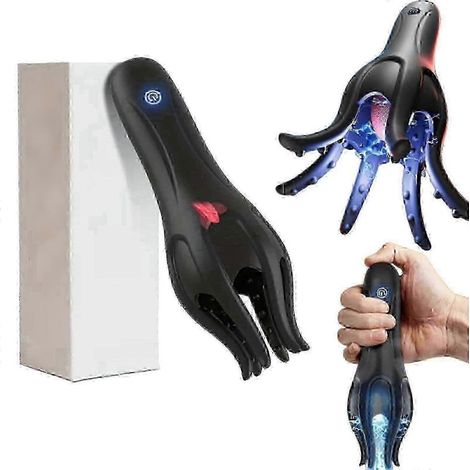 Wiederaufladbares, wasserdichtes, ergonomisches Körpermassagegerät für Männer – Stoßwellentherapiegerät, Schwarz SL