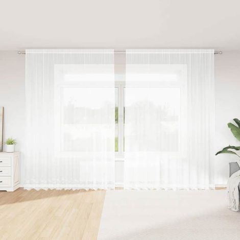 4107901 Rideau en Dentelle Floral Blanc 260 x 300 cm Polyester (1/5)