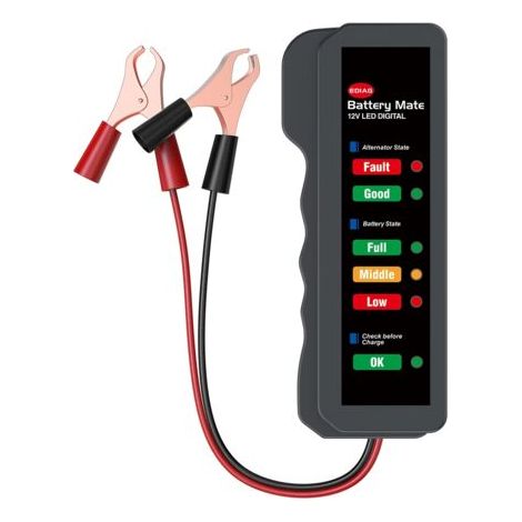 VURAHOME - Testeur d'alternateur de batterie de voiture 12V LED Alternateur de condition de charge de batterie numérique avec analyseur de cuivre (1/4)